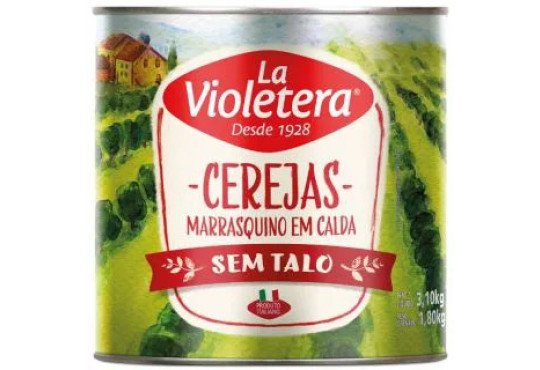 CEREJA LA VIOLETERA MARASQUINO LATA 1.800KG SEM TALO