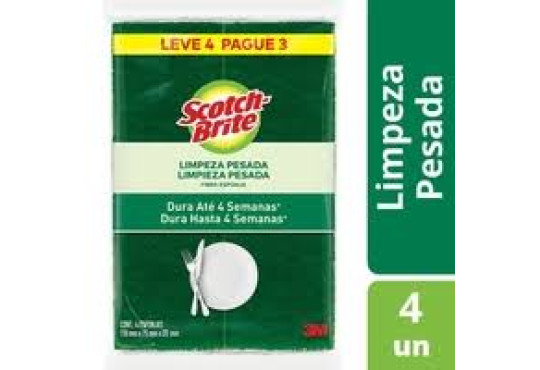 ESPONJA SCOTCH-BRITE DUPLA FACE " LEVE 4 PAGUE 3 " 3M