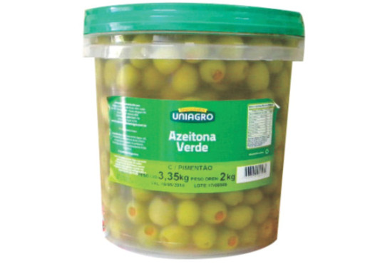 AZEITONA UNIAGRO RECH C/ PIMENTÃO 2KG