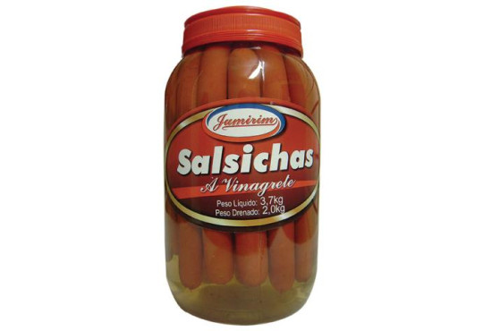 SALSICHA A VINAGRETE JUMIRIN GRANDE POTE 2KG OU 25UN.
