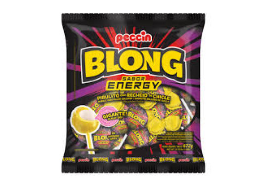 PIRULITO PECCIN BLONG ENERGY GIGANTE C/CHICLE C/24X28GR