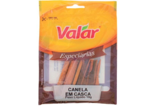 COND. VALAR CANELA EM CASCA PACOTE 12x10GR