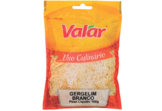 COND. VALAR GERGELIM BRANCO PACOTE 12x100GR