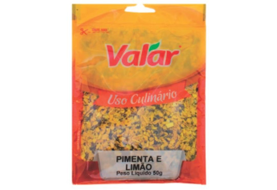 COND. VALAR LIMÃO E PIMENTA PACOTE 12x50GR