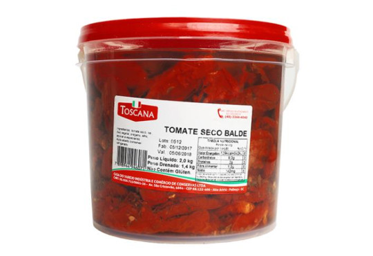 TOMATE SECO TEMPERADO " BALDE " TOSCANA 3KG