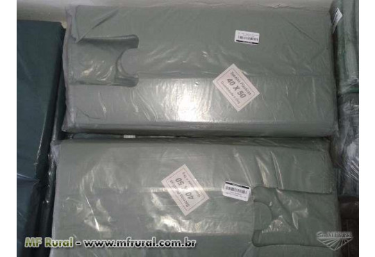 SACOLA PLAST. RECICLADA BRANCA " 80X100 "# C/5KG # LUMACK