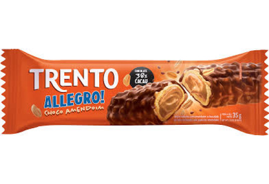 CHOC. PECCIN TRENTO C/RECH ALLEGRO 16X26GR LEITE 38% AMENDOIM