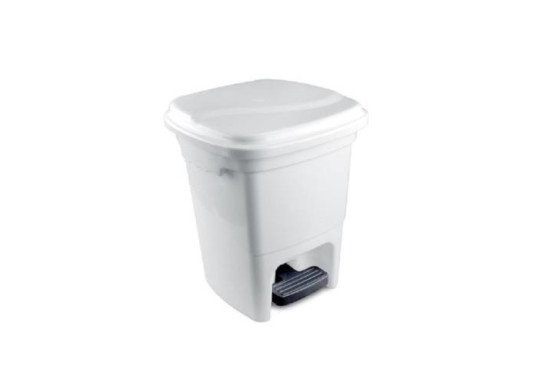 P PLASVALE LIXEIRO C/PEDAL 15LT R-1291 COR BRANCA