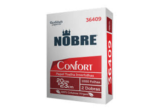 PAPEL TOALHA NOBRE CONFORT 100% CELULOSE  20X23 C/1000