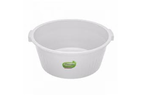 P PLASVALE BACIA CANELADA 34LT REF-355 BRANCA