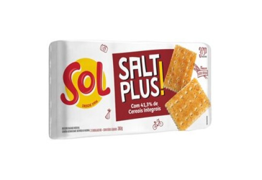BISCOITO AGUIA/SOL " INTEGRAL " 360GR SALT PLUS