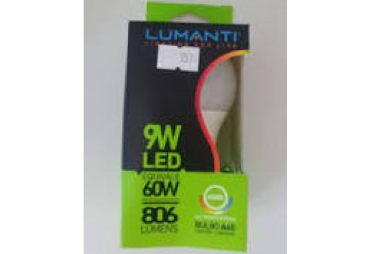 LAMPADA LUMANTI LED "9W" BIVOLT BRANCA