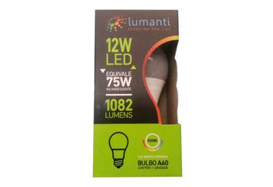 LAMPADA LUMANTI LED 12W BIVOLT BRANCA