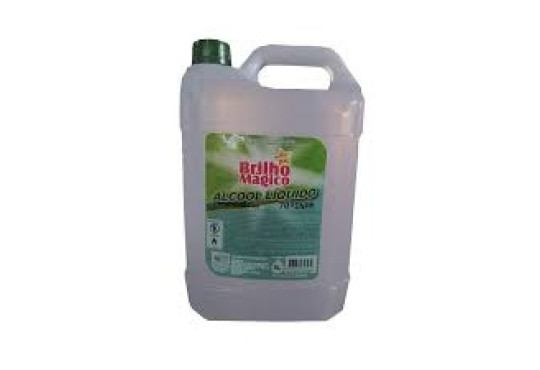 ALCOOL/ BRILHO MAGICO " GEL 70% " CRISTAL 5LT GALAO