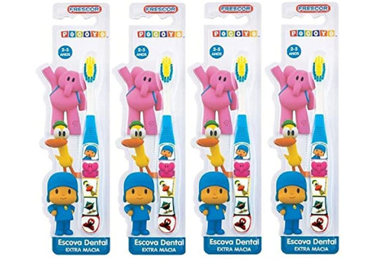 ESCOVA DENTAL INFANTIL POCOYO C/12 IN-108 GREEN