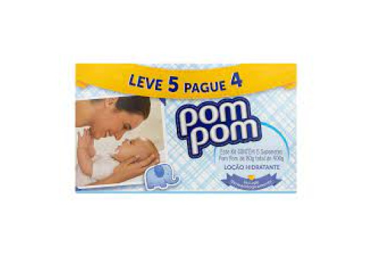 SABONETE POMPOM KIT HIDRATANTE LEVE 5 PAGUE 4 X 70GR