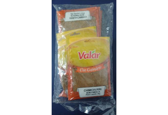 COND.VALAR CHIMICHURRI S/PIMENTA 12X20G PACOTE