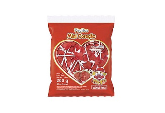 PIRULITO SANTA RITA MINI CORACAO C/50X4GR