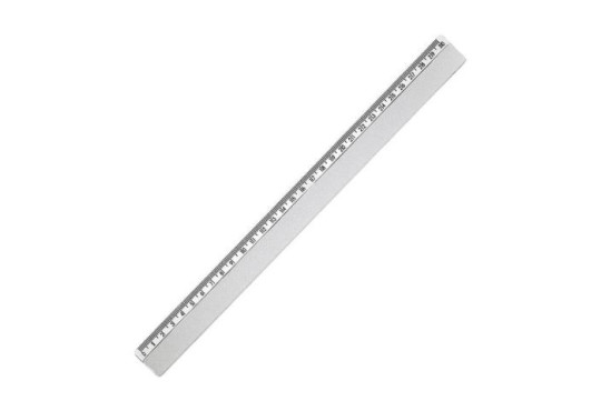 ESC. REGUA PLAST. 30CM C/25 CRISTAL WALEU