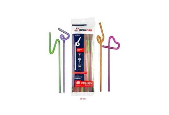 CANUDO DECORATIVO ARTISTICO C/40 STRAWPLAST CS-235