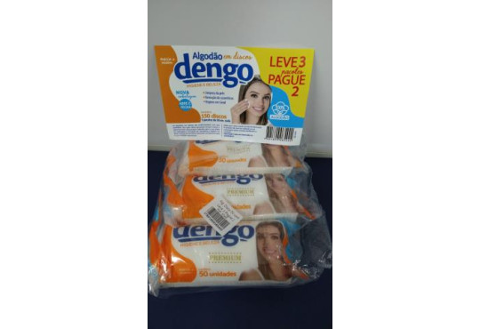 ALGODAO DENGO " DISCO " LEVE 3 PAGUE 2 C/150 HIDROFILO