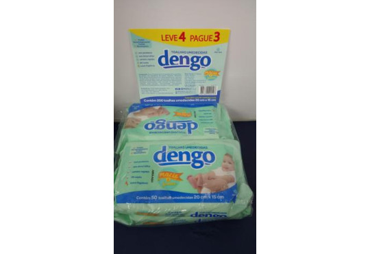 TOALHA UMEDECIDA DENGO PACOTE LEVE 4 PAGUE 3 C/200