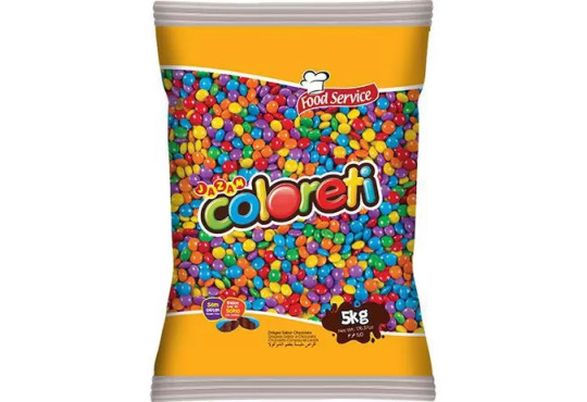 PASTILHA CHOC. JAZAM COLORETI MINI " PACOTAO " 5KG SORTIDA
