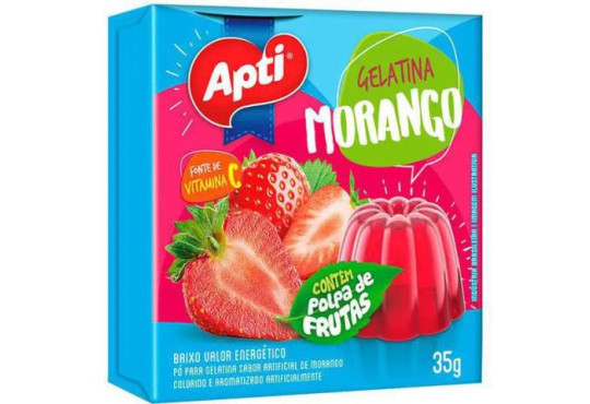 GELATINA APTI/ MORANGO " C/18X20GR "