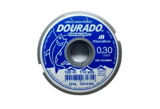 LINHA PESCA DOURADO 0,30 100MT UNIDADE