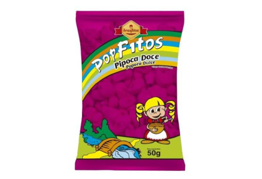 PIPOCA DOCE " POP FITOS "  C/10X50GR