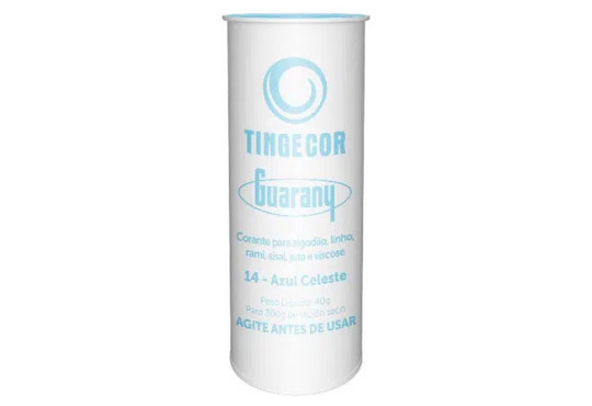 TINTA P/TINGIR GUARANY TINGICOR AZUL CELESTE C/6