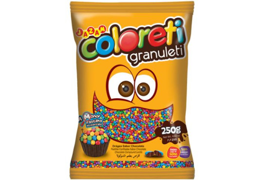 PASTILHA CHOC. JAZAM COLORETI ## GRANULETI ## MINI 250GR SORTIDA