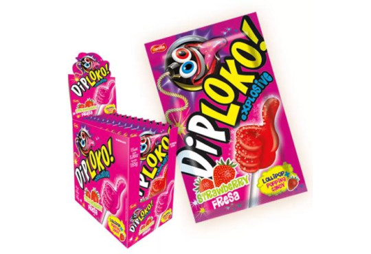 PIRULITO DANILLA DIPLOKO BOOM MORANGO C/15X11GR