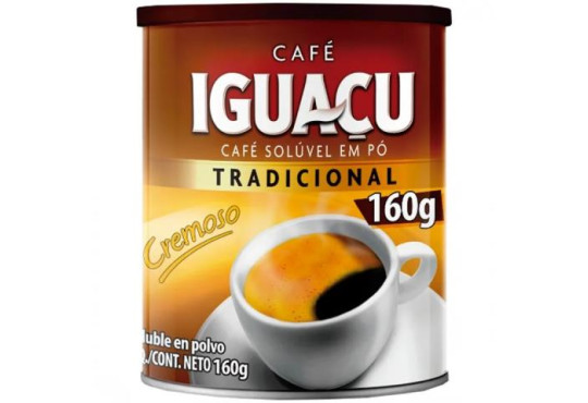 CAFE IGUACU LATA SOLUVEL PO TRADICIONAL 160GR