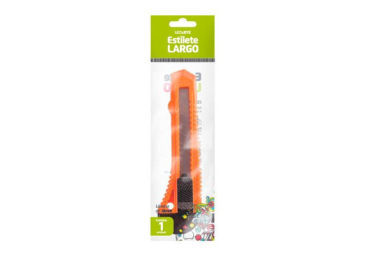 ESC. ESTILETE LARGO LAM. 18MM LEOARTE COLORIDO UNIDADE