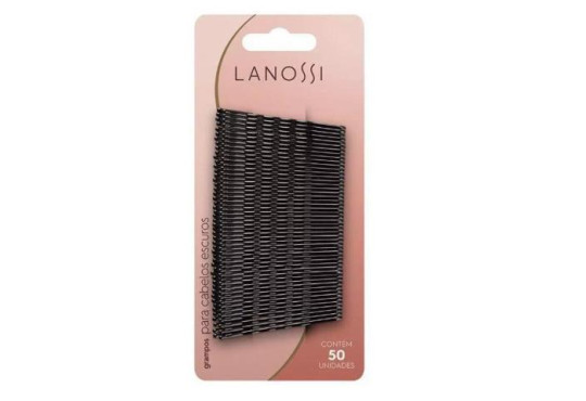 GRAMPO CABELO LANOSSI PRETO C/50