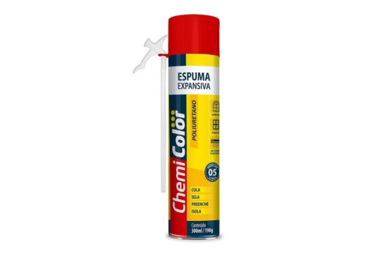 ESPUMA EXPANSIVA POLIURETANO CHEMICOLOR C/ APLICADOR SPRAY 300ML