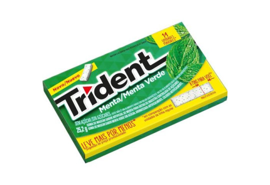 CHICLE TRIDENT " NOVO 14S " MENTA "C/12X14" UNIDADES