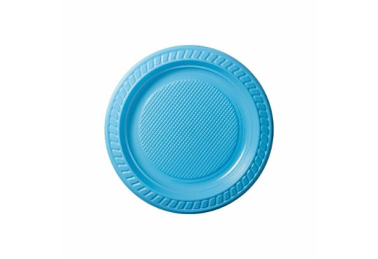 PRATO DESC/ COPOBRAS FESTINHA " AZUL " 15CM RASO  C/10 PRR-015