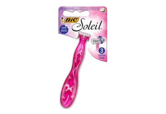 APAR. FEM . DEPILACAO BIC SOLEIL 3 LAMINAS C/12 ROSA