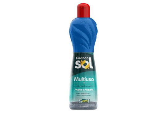LIMPADOR GIRANDO SOL MULTIUSO C/ BICARBONATO "5 EM 1" 500ML