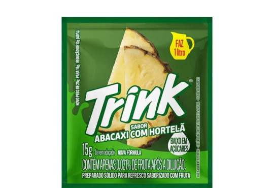 REFRESCO TRINK ABACAXI COM HORTELA NOVO " C/15X15GR "