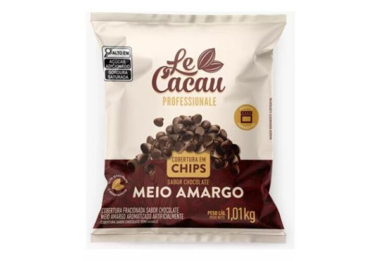 CHOC. COB. GOTAS LE CACAU MEIO AMARGO 1.01KG