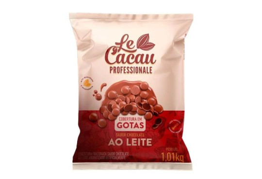 CHOC. COB. GOTAS LE CACAU LEITE 1.01KG