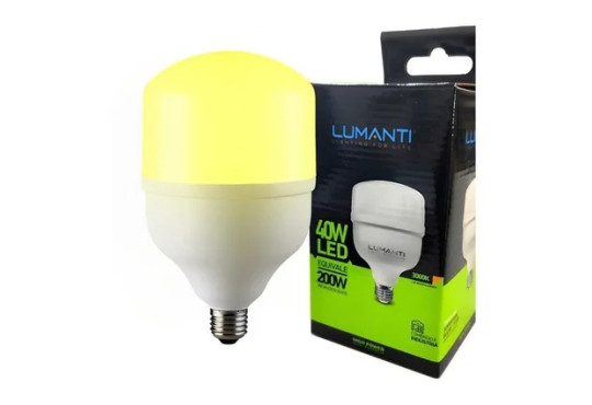 LAMPADA LUMANTI LED "4W" BOLINHA  BIVOLT AMARELA