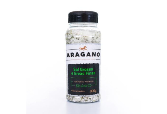 SAL GROSSO C/ ERVAS FINAS ARAGANO POTE 900GR