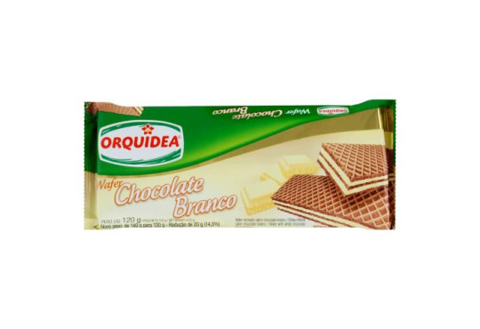 LANCHE WAFER ORQUIDEA CHOCOLATE BRANCO 100GR