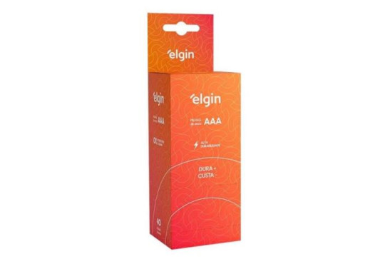 PILHA ELGIN # TUBO # " AAA " PALITO C/10X4 TUBO