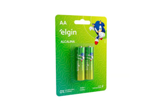 PILHA ELGIN " CARTELA " ALCALINA " AA " C/2