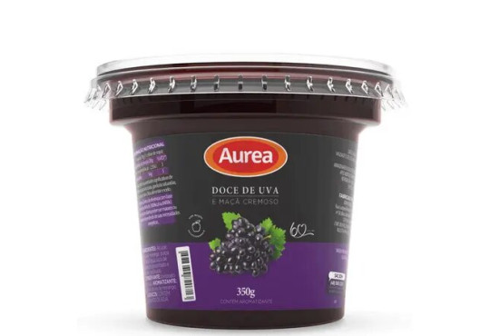 DOCE FRUTA AUREA UVA E MACA 350GR